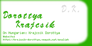 dorottya krajcsik business card